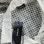 Akris NWT Sheer Mosaic Sleeveless Blouse White Size 14 Photo 2