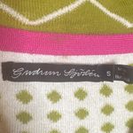 Gudrun Sjöden Elsie Knitted Coat Olive Green White Size Small Oversized Photo 2