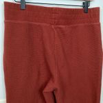Lands' End  Womens M Rust Red Thermal Waffle Knit PJ Joggers Cozy Lounge Comfort Photo 6