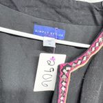 Simply Styled Jacket Women Size XL Black Embroidered Trim Open Front Long Sleeve Photo 1