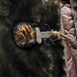 Antique Victorian Coat Overcoat Brown Velvet Velour Fur XS S Small M Medium Photo 9