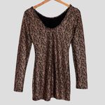 Haute Monde Mini Dress Rose Gold Black Stretch Clubbing Party Scoop Neck Large Photo 1