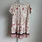 Misslook dress size M floral, baby doll‎ cottage core mini dress white red Size M Photo 7