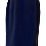 Dior VINTAGE CHRISTIAN Pencil Skirt Navy Wool Pleats Back Lined Zipper USA 10 Photo 0