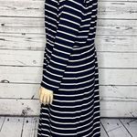 Old Navy NWT Size XL Navy Blue & White Stripe Mock Neckline Ribbed Knit Dress Photo 2