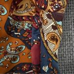 Guess by Marciano  100% Silk Dress S Paisley Drop-Waist Blouson Mini Boho Y2K Photo 4