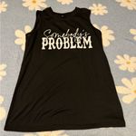 Somebody’s Problem Black Graphic Women's Tank Top Photo 0