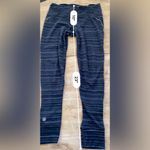 Athleta  Women’s Sz S Black/Gray Striped Poly Blend Leggings‎ Photo 9