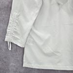 Columbia Sportswear White Hoodie Blouse Top Active Quarter Sleeve Shirt S Small Photo 5