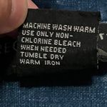 Requirements VTG linen cotton denim shirt dress size large floral patriotic Photo 8