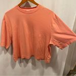 Vince Cute  peach pima cotton boxy wide sleeve t-shirt large Photo 8