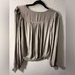 Current Air  Gray Wrap Blouse with Notched Collar Size XS Photo 4