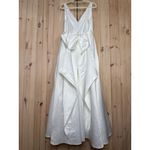Lulus NWT Blissfully Beloved Ivory Backless A-Line Bow Maxi Dress Bridal Size M Photo 5
