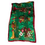Pendleton Silky Christmas Scarf 10x52 Noel Trumpet Holly Holiday Festive Green Photo 1