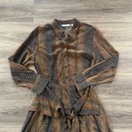 & Other Stories & Other Stories Brown and Black Long Sleeve Dress Size 12 Photo 4