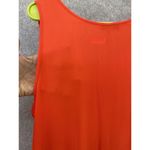 Elizabeth and James  Women's Maxi Dress Solid Orange Sleeveless Tiered Large Photo 2