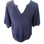 Distressed Sundance blue distressed wash vee neck short sketch cotton light pull Size M Photo 0