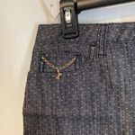 Armani Junior girls size 11a chain embellished blue gray denim mini skirt 26" W Photo 1