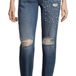 Project Runway Distressed Pearl Detail Boyfriend Jeans Photo 0