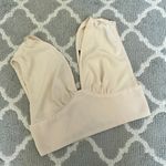 SheIn Ruched deep V plung front and back long-line crop top Photo 0