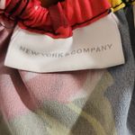 New York & Co. Navy Floral Print Tunic with Long Panels Size Large Photo 7