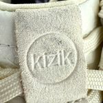 Kizik Women's Sydney Leather Sneakers Cream Purple Slip On Comfort Shoes Sz 8.5 Photo 12