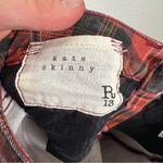 R13  NWT Red Plaid Kate Skinny Pants Size 25 Photo 5