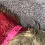 Coutudi Red Puffer Quilted Faux Fur Vest Women's Large Photo 5