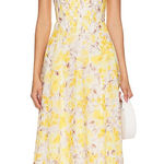 Bardot  Lilah Corset Midi Dress in Yellow Floral Photo 0