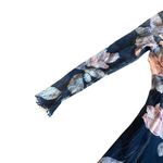 Komarov Grey Floral Print Midi Dress V Photo 2