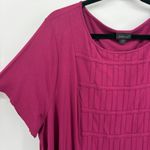 J.Jill  Wearever Collection Burgundy Pintuck Pleat Knit Tunic Dress Women 3X Photo 5