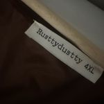 Rusttydustty Maxi Velvet Lace Long Sleeve Chocolate Brown V Neck Boho Dress 4XL Size 4X Photo 3