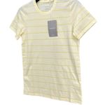Everlane Organic Cotton Tee Womens S Butter Yellow Stripe T-Shirt Casual Ethical Photo 1