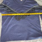 Sas’sa Vintage Fringe Western Shirt Size M Long Sleeve Rodeo Boho #333 Blue Size M Photo 9
