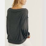 Free People NWT  ‘Main Squeeze’ gray oversized cozy slouch top, size medium Photo 2