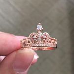 Rose Gold Princess Crown Ring Photo 4