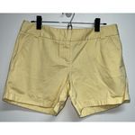 J.Crew  Womens City Fit Chino Shorts Size 10 Pastel Yellow Twill Cotton Photo 0