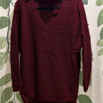 Very J  Deep Red Women's mock neck Sweater Photo 0