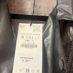 ZARA NWT! Charcoal Gray Transparent Water Repellent Cropped Biker Jacket Photo 7