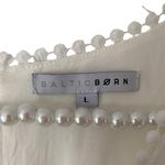 Baltic Born  Rayne Deep V White Pin-tuck Maxi dress size large Photo 4