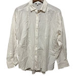 Elizabeth and James  Cream‎ Striped Long Sleeve Button Down Shirt - Size M Photo 0