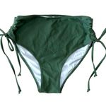 Beachsissi Halter Neck Bikini Top Ruched Bottom Olive Green Size Medium NWT Photo 3