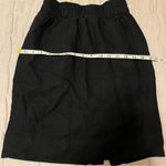 J.Crew Black Linen Pull On Knee Length Midi Skirt Photo 2