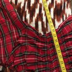 NWT 2000s Gothic Cottagecore Whimsy Lolita Shirred Corset Plaid Gingham Red Black Dress Sweetheart Babydoll V Photo 5