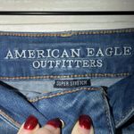 American Eagle  Super Stretch High Rise Shortie Jean Shorts Blue Cutoff Women’s 6 Photo 3