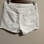 Abercrombie & Fitch Mid Rise Boyfriend Distressed White Shorts- Size 4/27 Photo 4