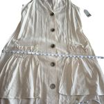 For Cynthia Linen Blend Lagenlook Shirt Dress Large Sleeveless Pockets Small Photo 6