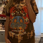 Aerosmith World Tour Graphic T Shirt Brown Size M Photo 0