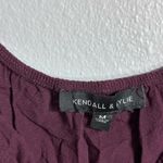 Kendall + Kylie Blouse Maroon Size M Long Bell Sleeves Top Photo 5