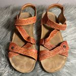 Taos Footwear Trulie Terracotta Orange and Tan Sandals Size 8 Photo 9